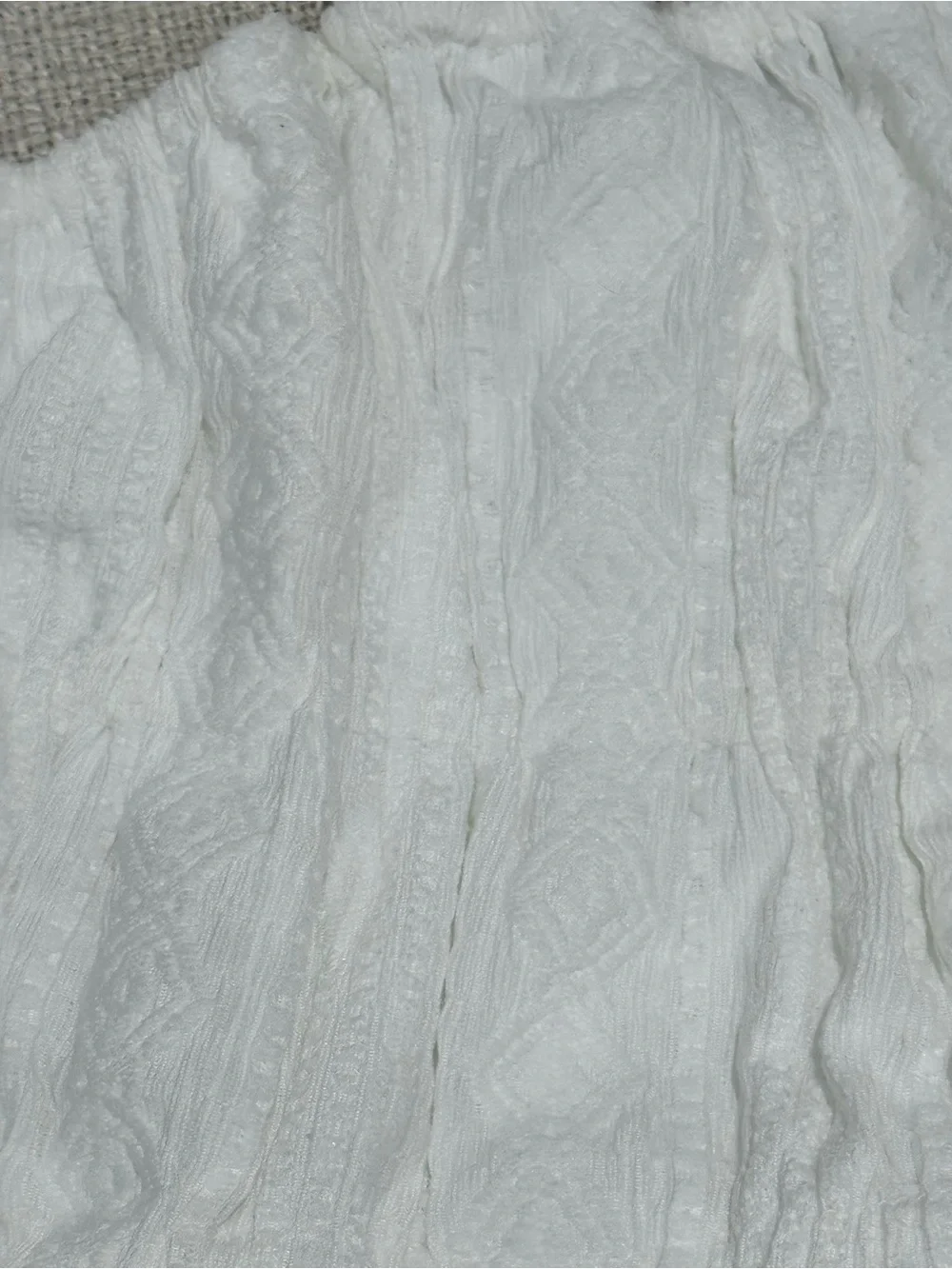 Carter’s Girls Size 12 White Smocked Peplum Textured Cami Top NWT